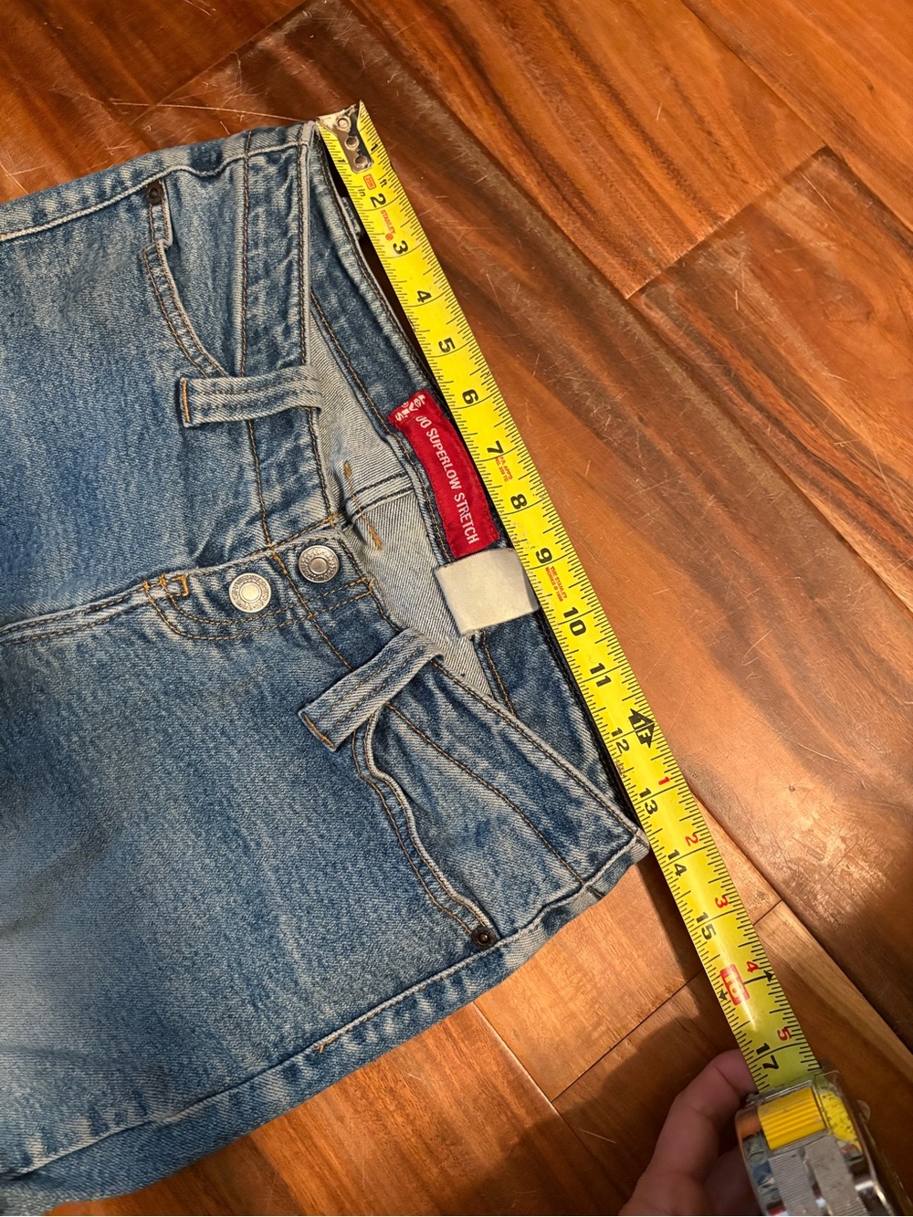 Levi’s 590 Superlow Stretch Flare Jeans Y2K Low Rise Light Wash Women’s (0590) - Picture 7 of 8